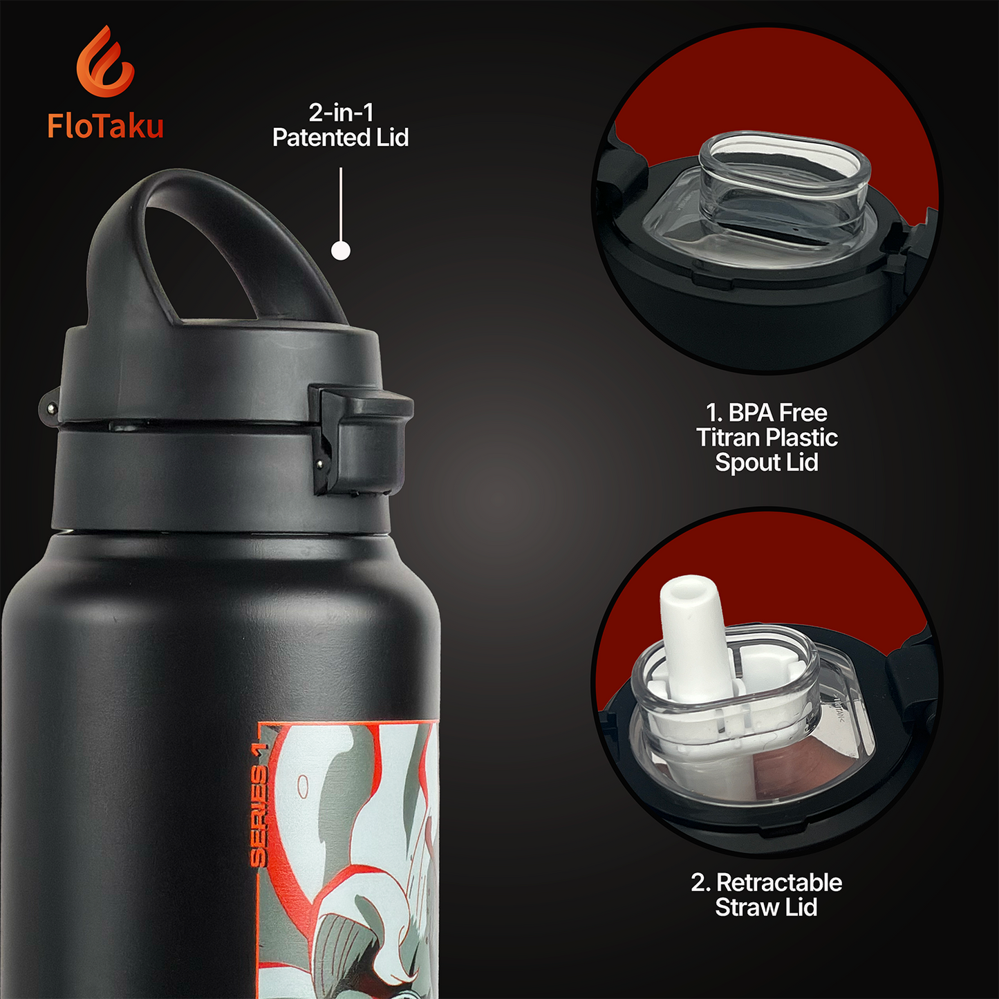 FloTaku x Dan Da Dan Series 1 | Okarun Transformation 32oz Bottle