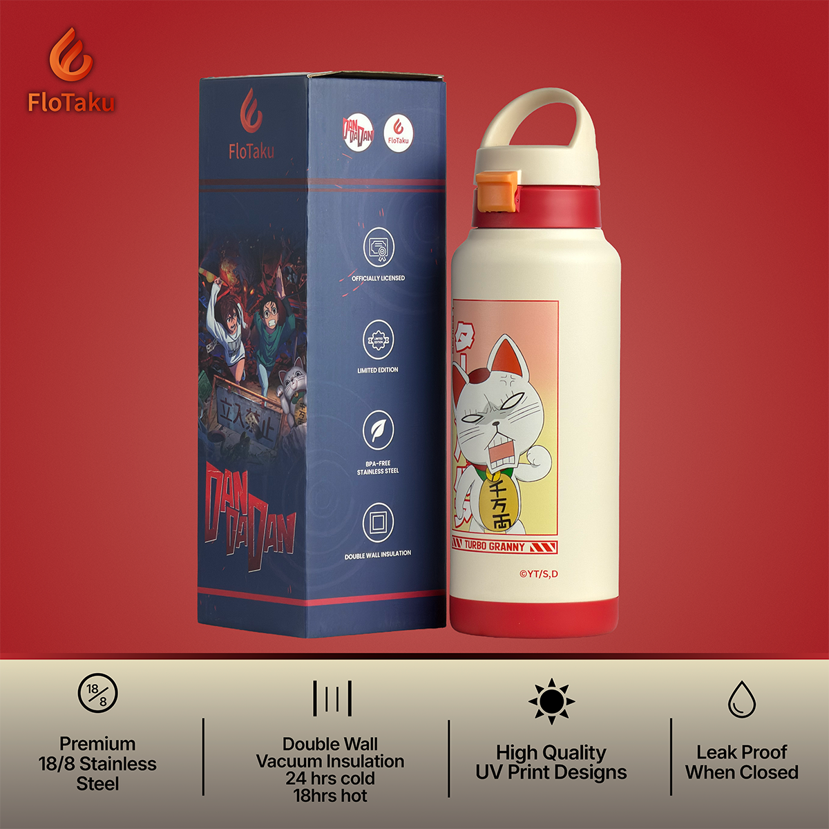 FloTaku x Dan Da Dan Series 1 | Turbo Granny 32oz Bottle