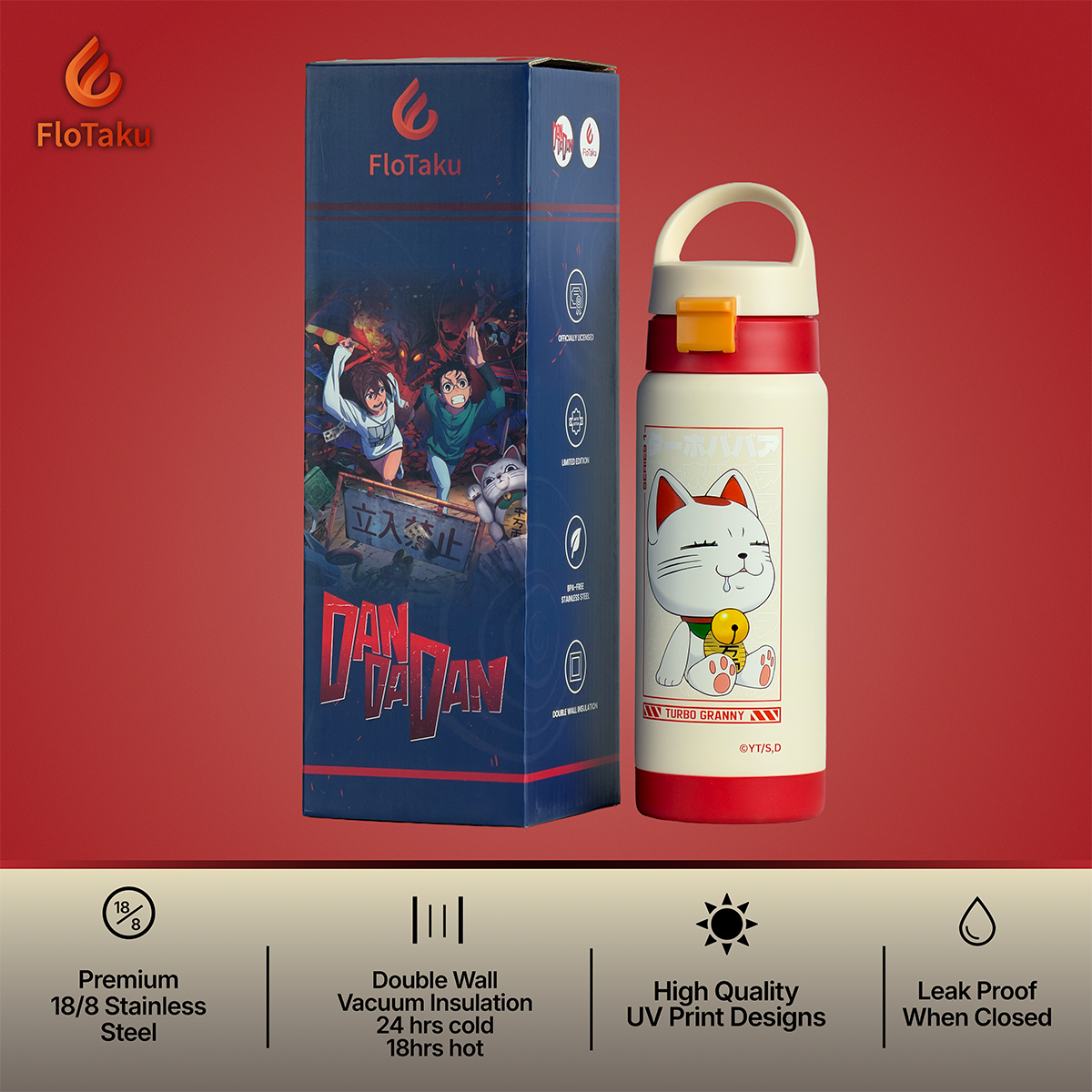 FloTaku x Dan Da Dan Series 1 | Turbo Granny 18oz Bottle